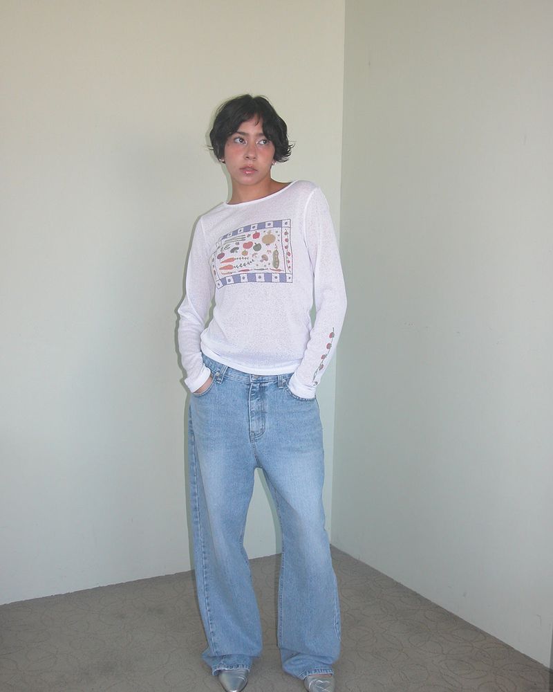 SEASEE(シーシー)の「Veggie knits L/S ,White(Tops)」