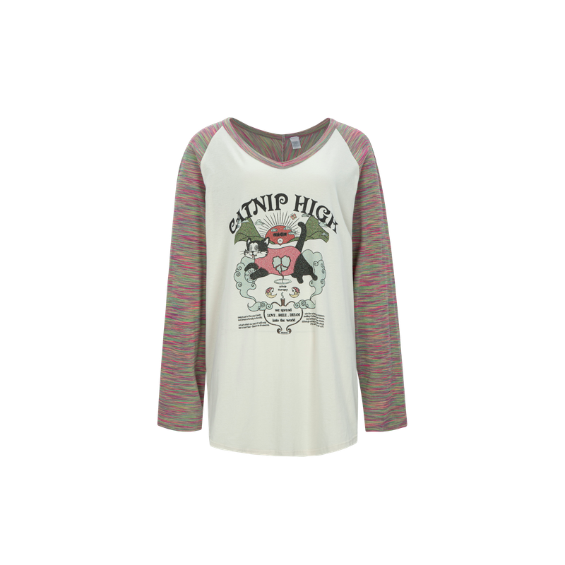 MINJIENA(ミンジエナ)の「CATNIP HIGH long t-shirt multi(Tops)」