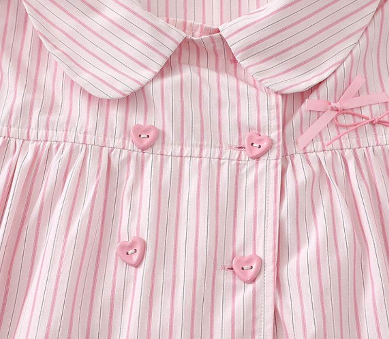 Meria Heart Button Blouse