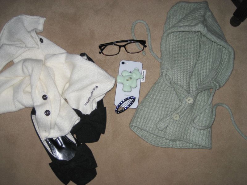 [Leg] Fuzzy button Warmer (Ivory)