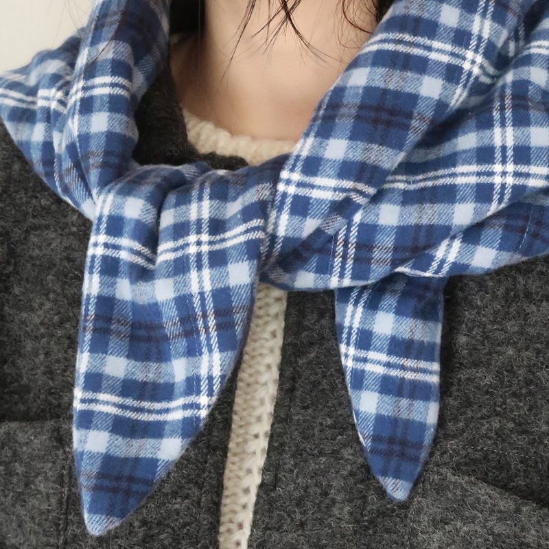 Padded Shoulder Scarf_Blue