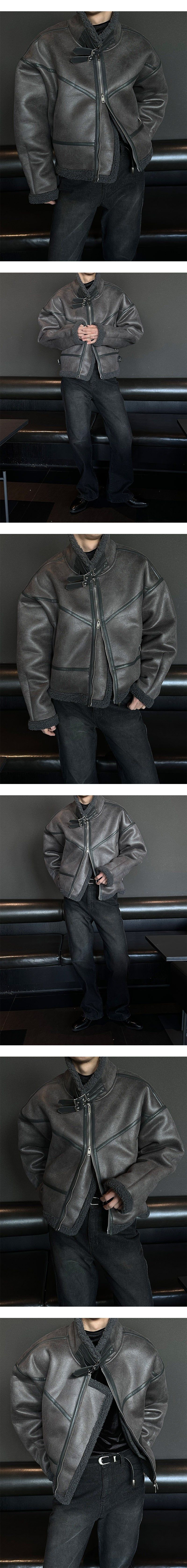 [F/W] Crack suede crop mustang(3color)