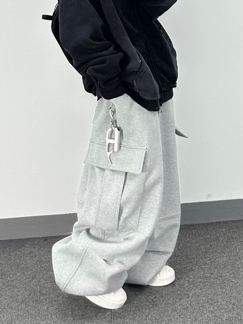 rugged fleece big balloon pants