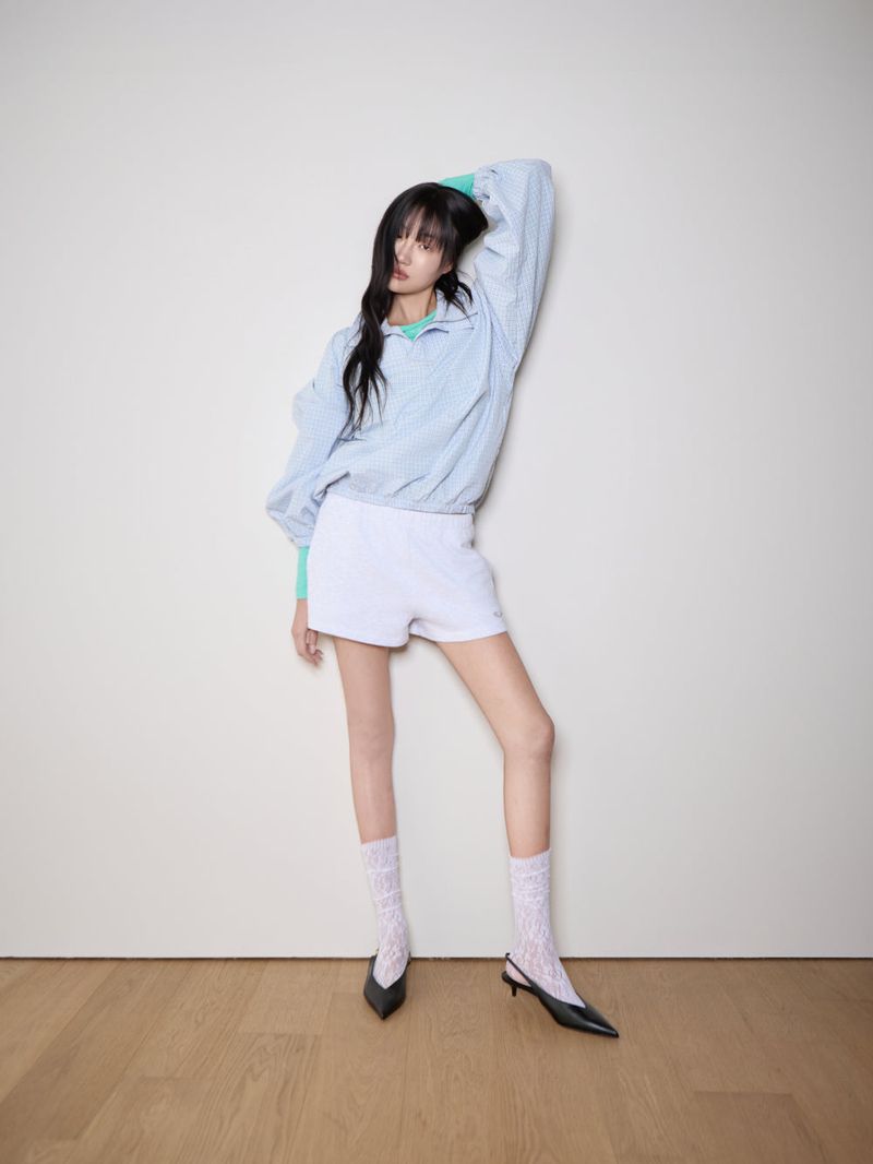Quarter-Zip Balloon Pullover Shirt