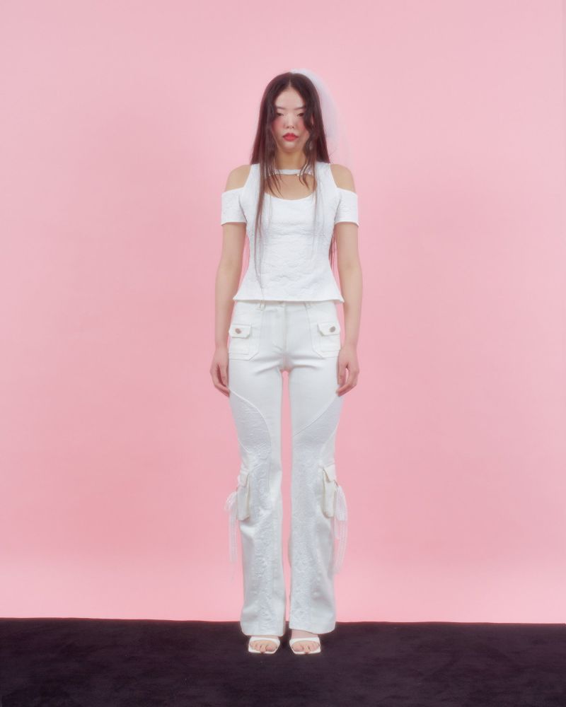ROSE HALTER BLOUSE [WHITE]
