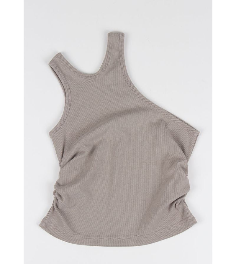 CUT OUT SHIRRING SLEEVELESS