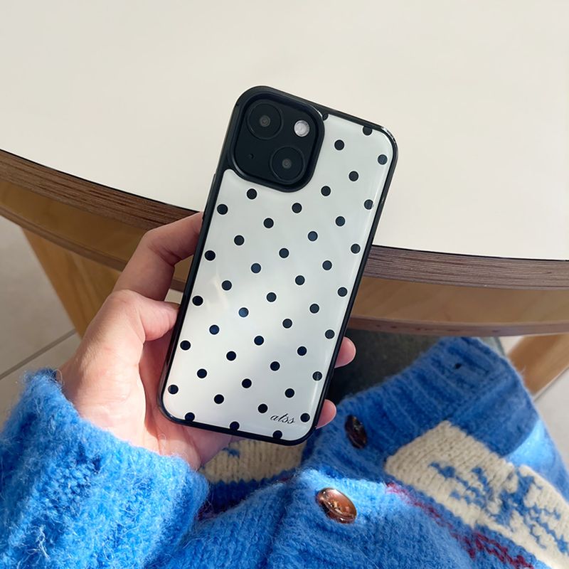 dot epoxy bumper case(white)