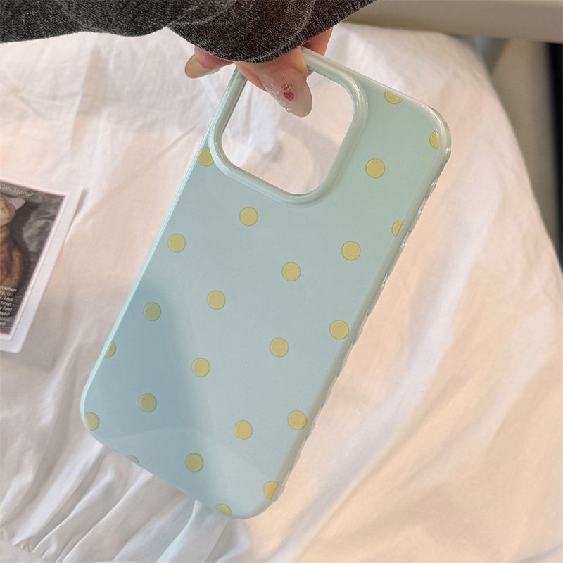Pastel Tone Dot Pattern Jelly iPhone Case