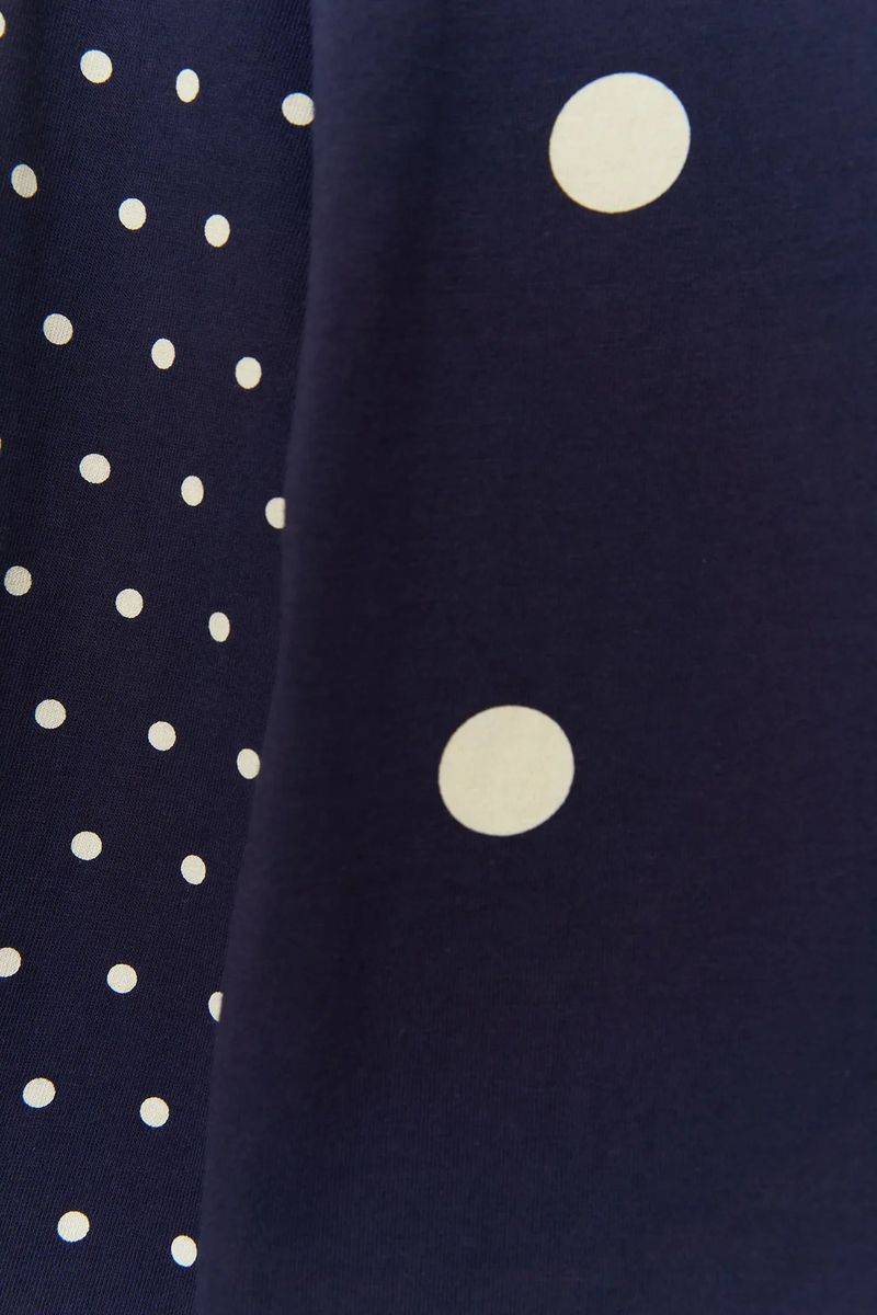 (W) Greek Dot Raglan Top