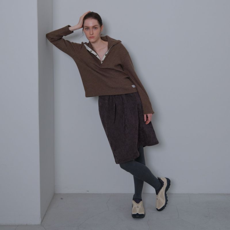 Charcoal Camou Midi-Skirt