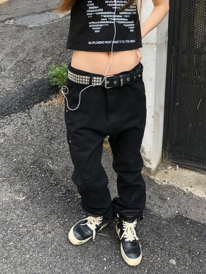 Cyber Black Zip Pants