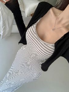 [MADE] All-in-One Striped Long Dress