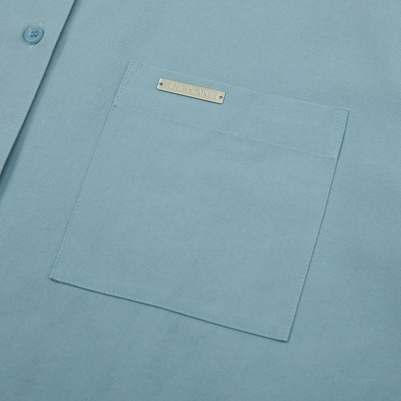 ソリッドオーバーフィットロングスリーブシャツ / Solid Overfit Long sleeve shirt [LIGHT BLUE]