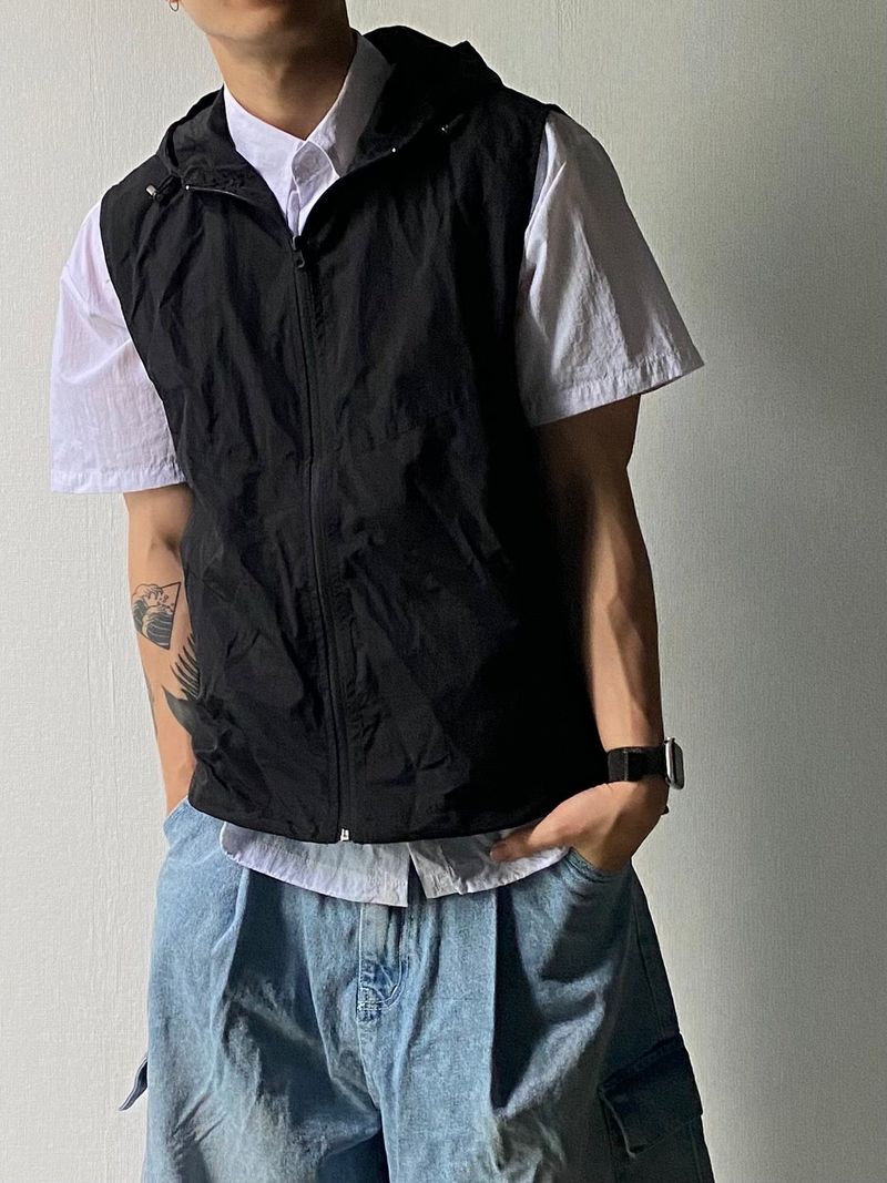 String Nylon Short Sleeve Shirt 4C