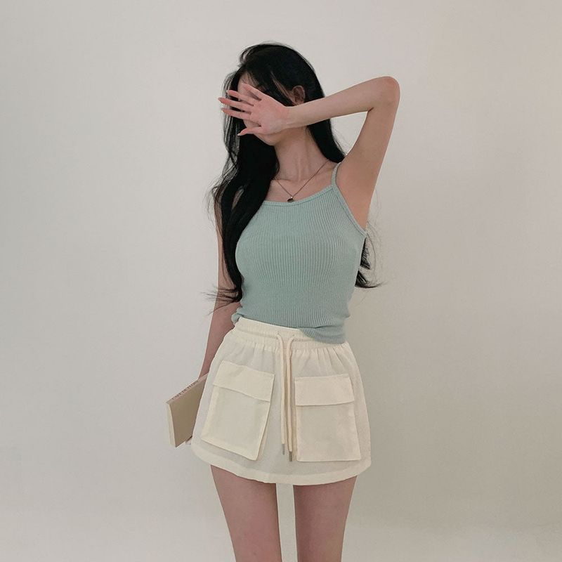 [BELLIDE MADE] CASTERA RIB KNIT CAMISOLE
