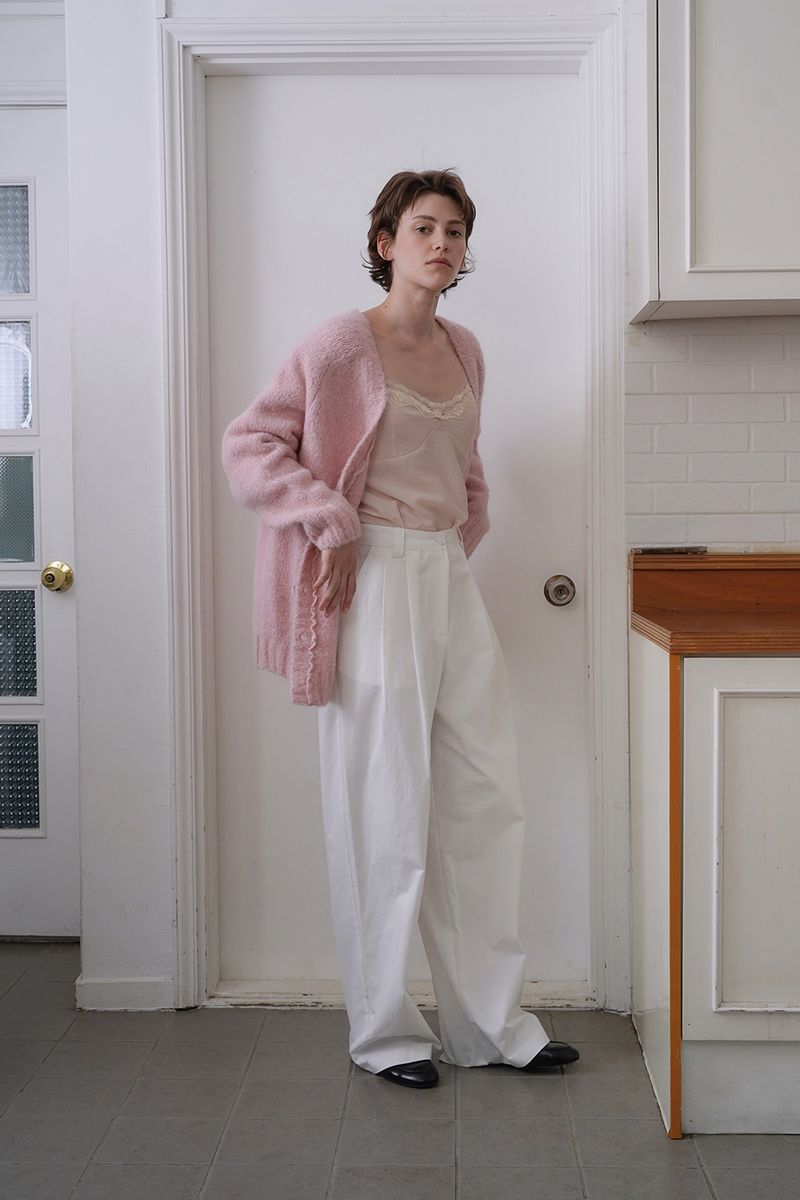 Softy alpaca cardigan_pink