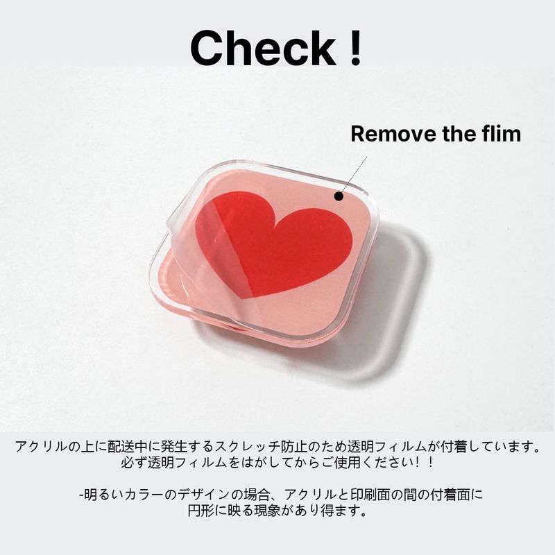 Heart Pattern Blue MagSafe Acrylic Tok