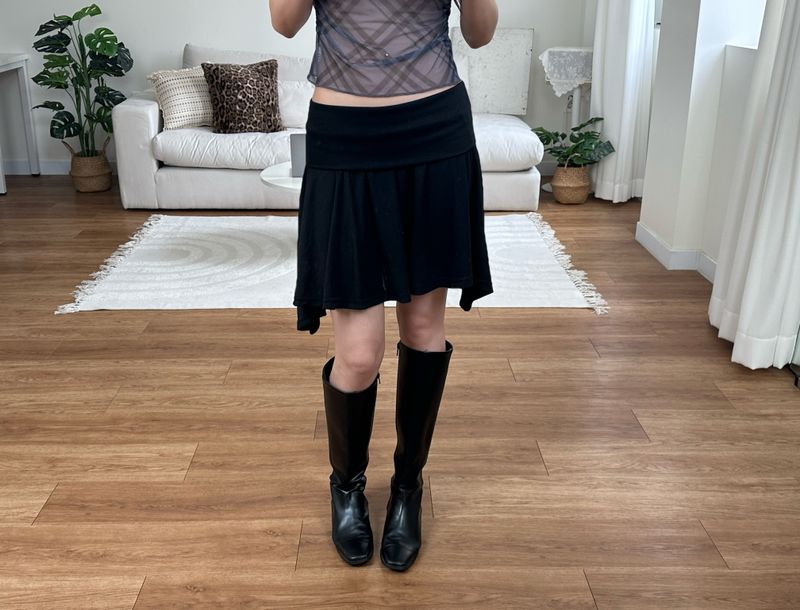 roll mini skirt