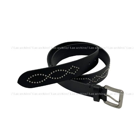 35mm real leather stud belt