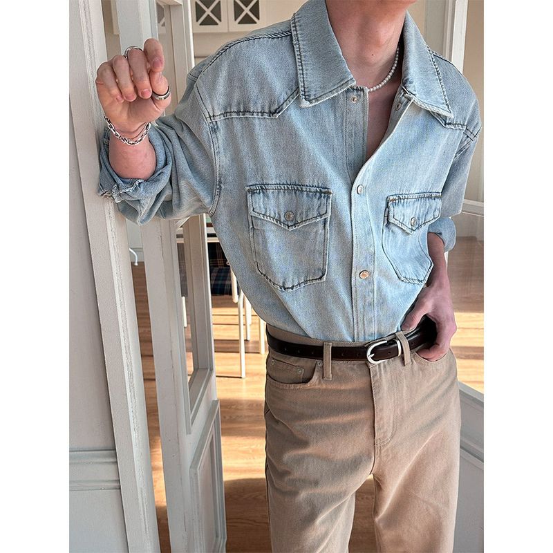  [S/S] Western washing denim shirts jacket(2color)