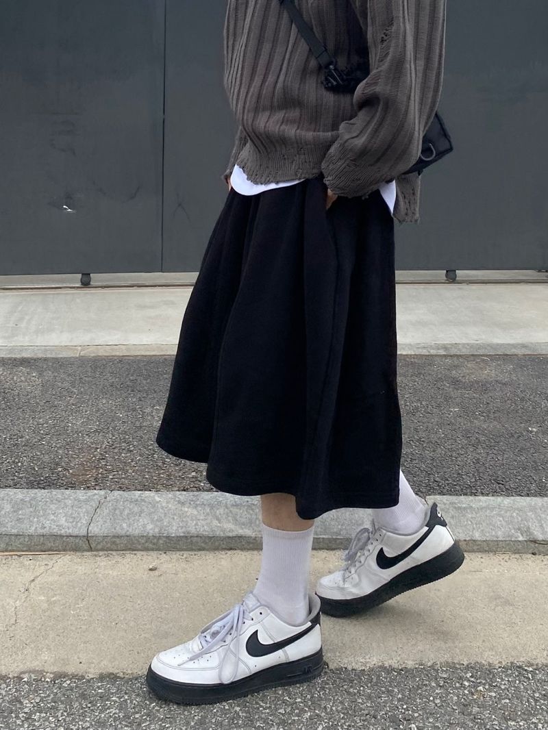 Wide Sweat Bermuda Pants 3C