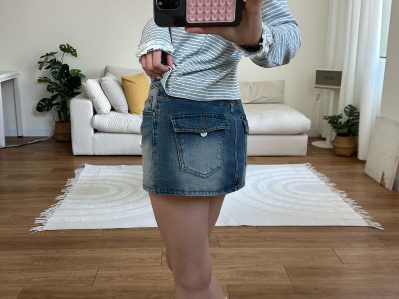 vintage denim skirt