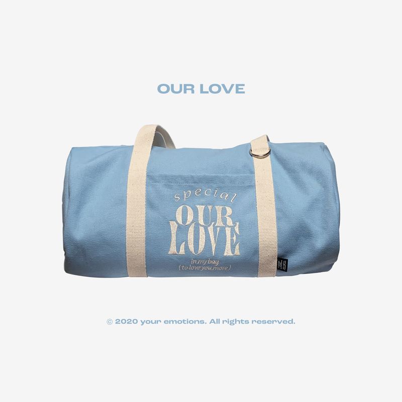 our love duffle bag / blue
