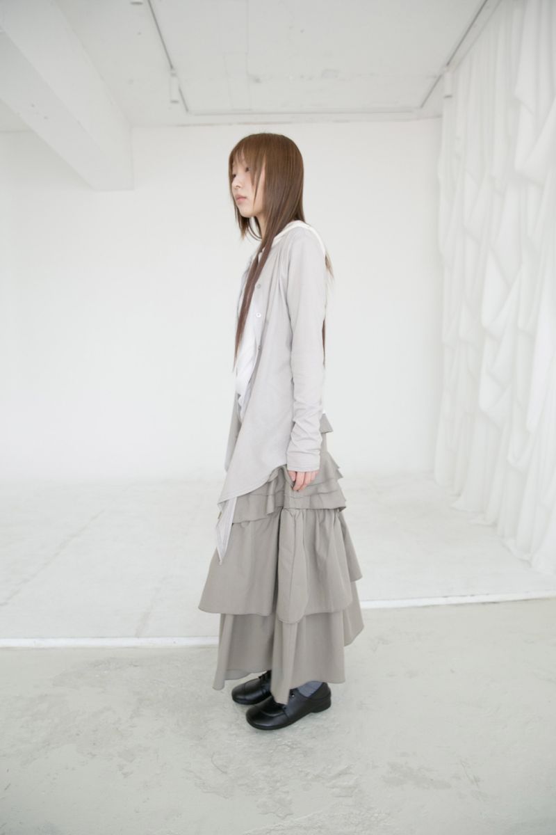 ruffle flare skirt(2colors)
