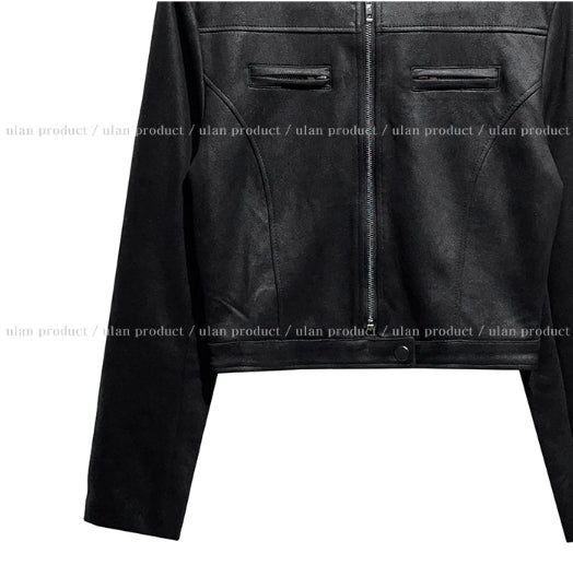 Saika Suede Cropped Rider Jacket