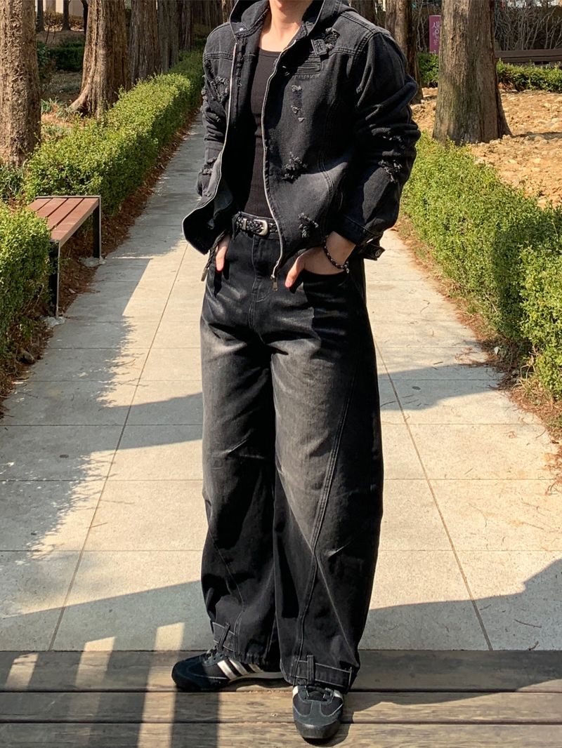 Biew Denim Hood Crop Jacket