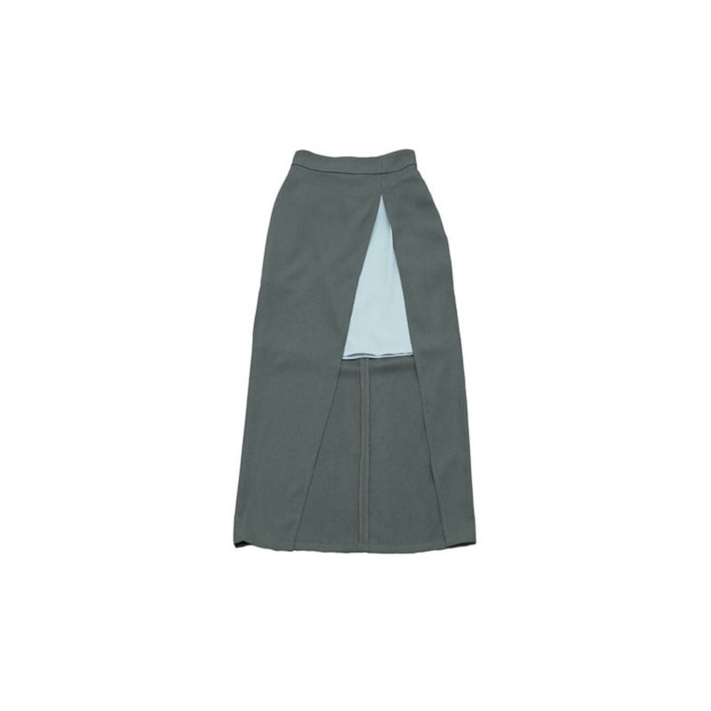 layered slit skirt