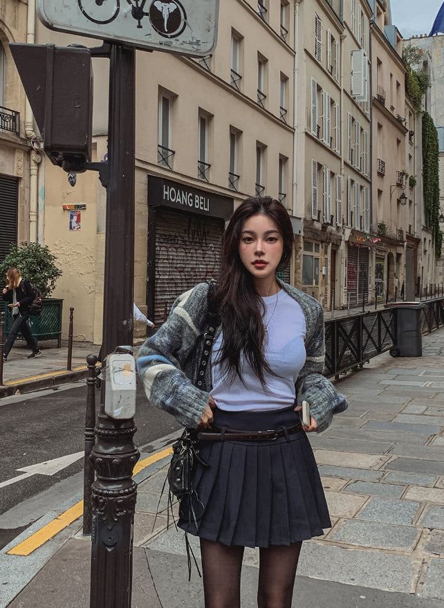 Temp pleated miniskirt (+Belt set)