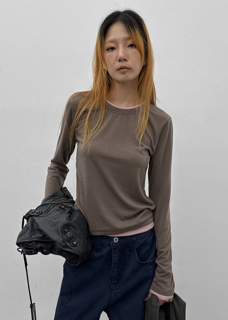 BLACKUP（ブラックアップ）の「[MADE] トゥロンレイヤード長袖Tシャツ（トップス）」
