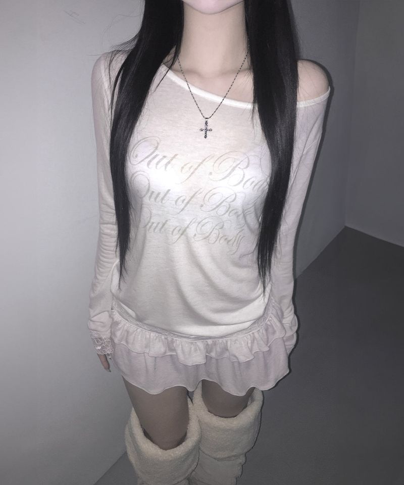 eve lace tee (4colors)