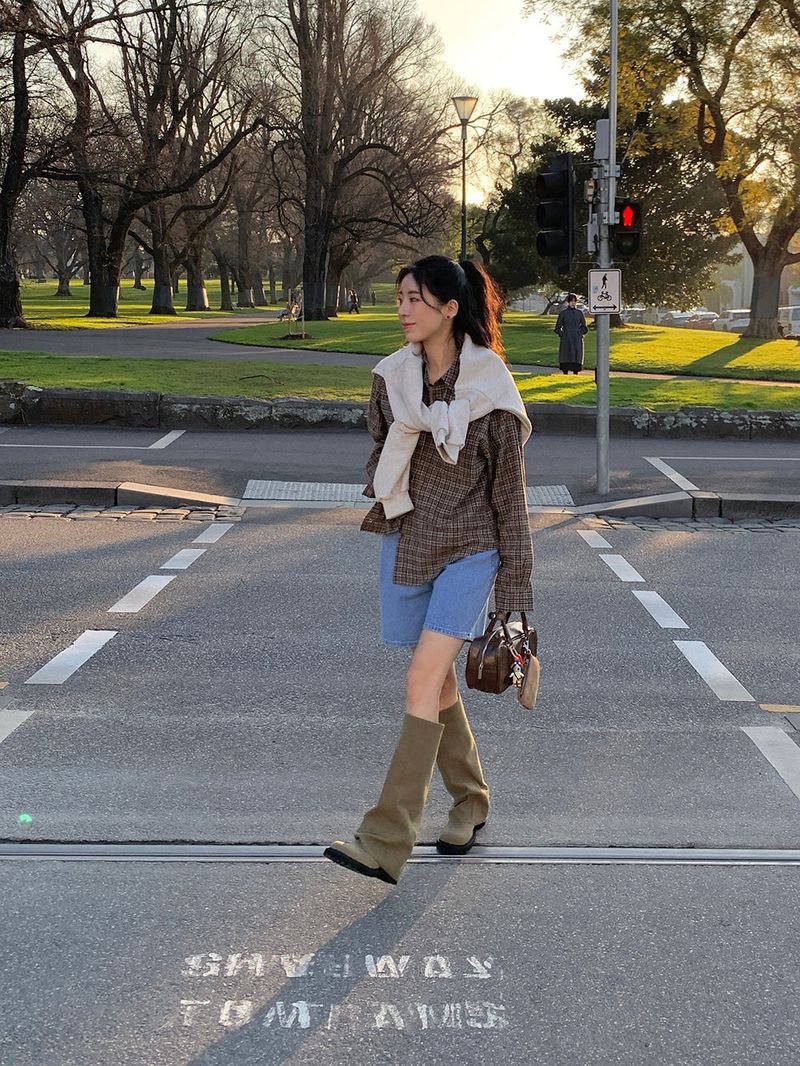 TRENDY APPAREL（トレンディー アパレル）の「Diack checkered shirt（Tops）」