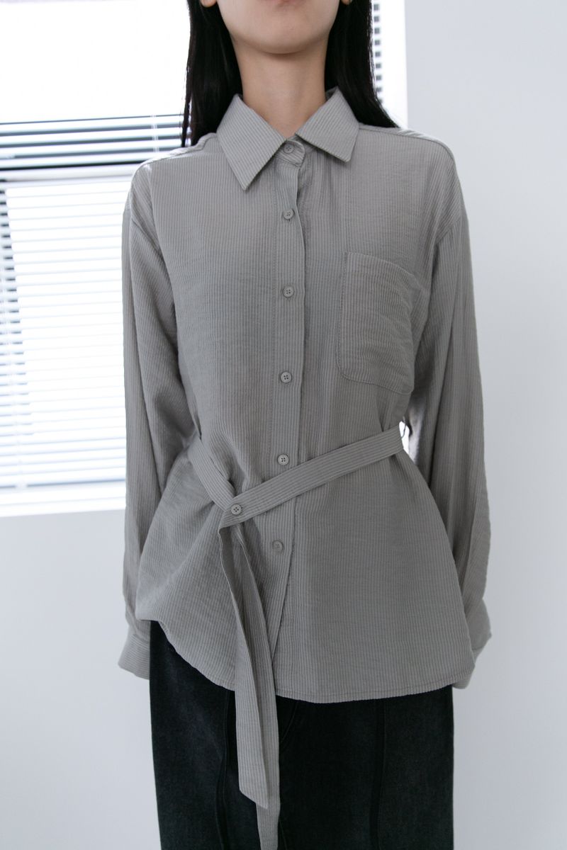 belt point stripe shirts(3colors)