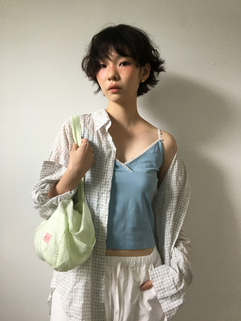 Wave check shirt (4color)