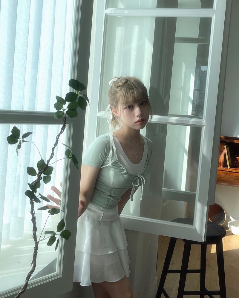 heenytsuki（ヒニツキ）の「Bobby Shirring Ribbon Short-Sleeved T-Shirt（Tops）」