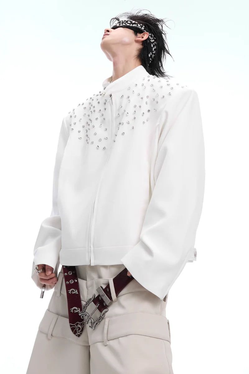 Argue Cultureの「Hand-Embellished Rhinestone Harrington Jacket（Jackets/Outerwear）」