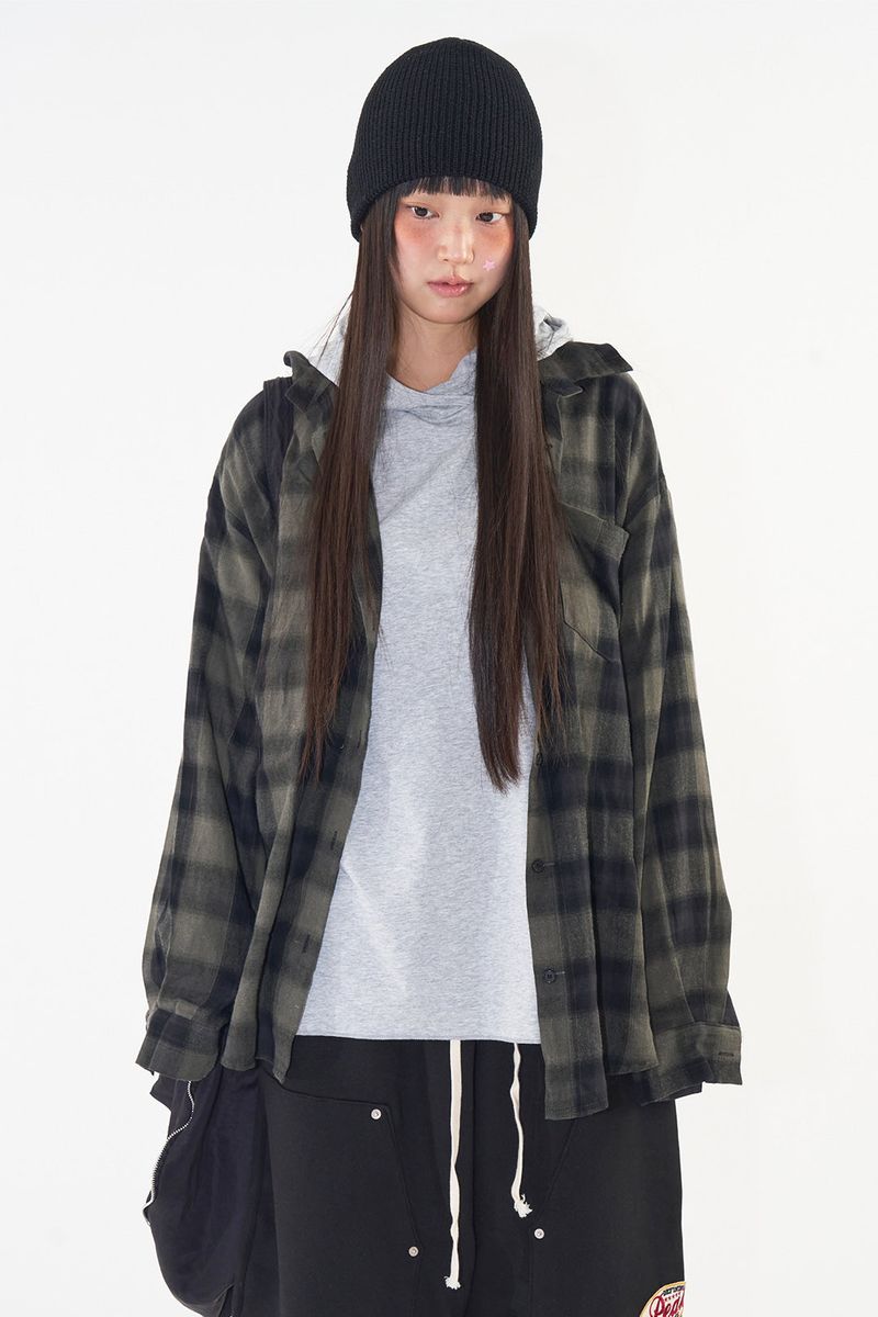 Haze over check shirt