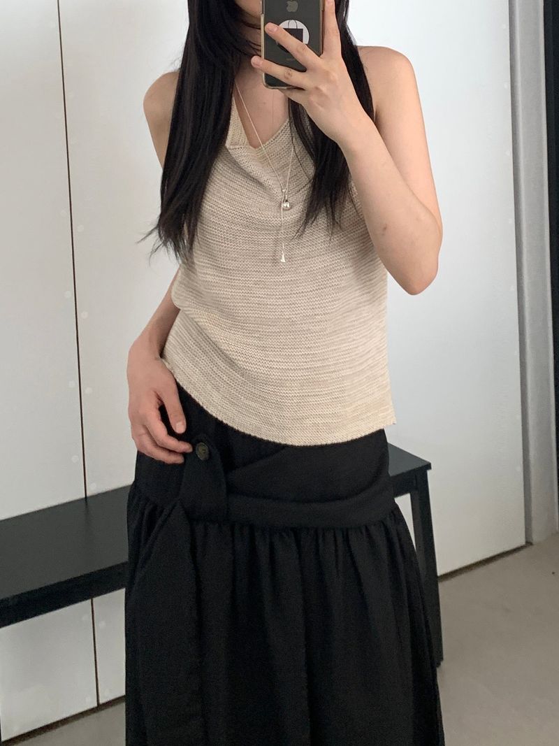 Defnit Draped Knit Tank Top