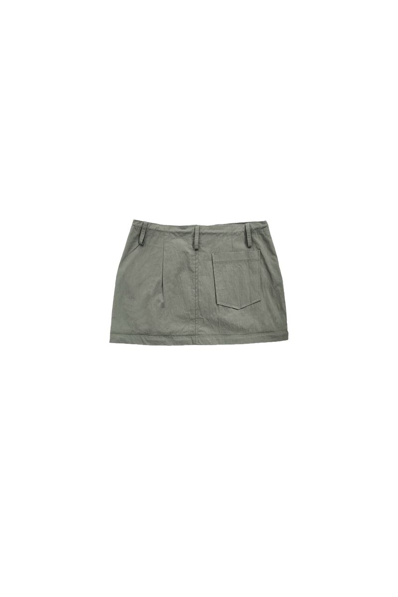 DOUBLE CUT CAGO SKIRT / KHAKI