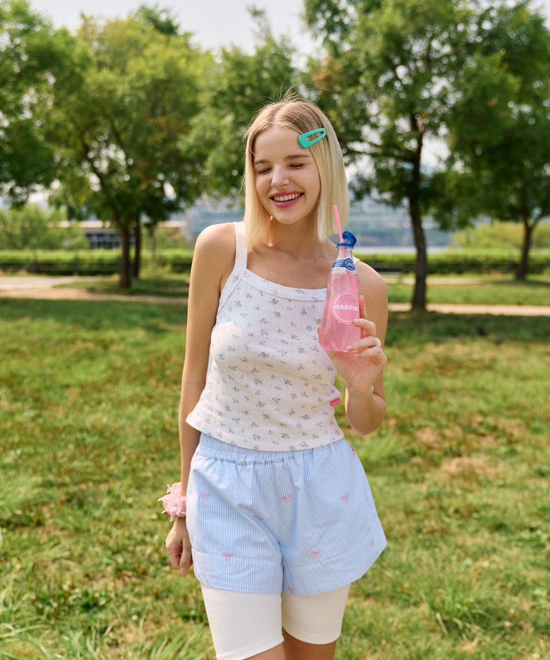 STRIPE RIBBON SHORTS BLUE