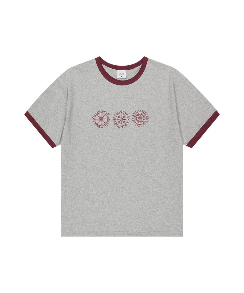 mahagrid(マハグリッド)の「SUN LOGOS RINGER TEE(Tops)」