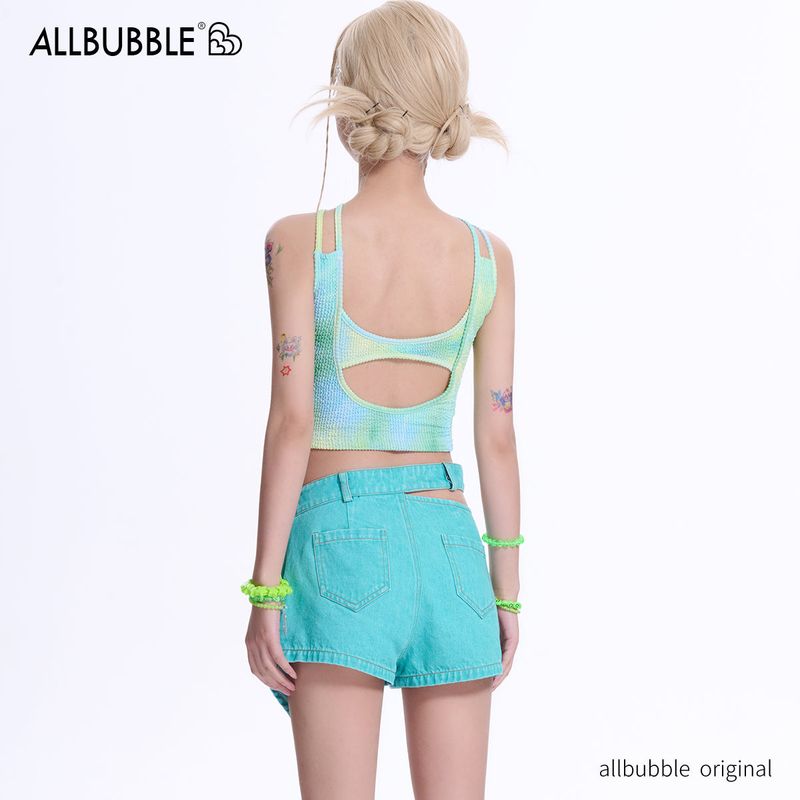 allbubble  mint green vest