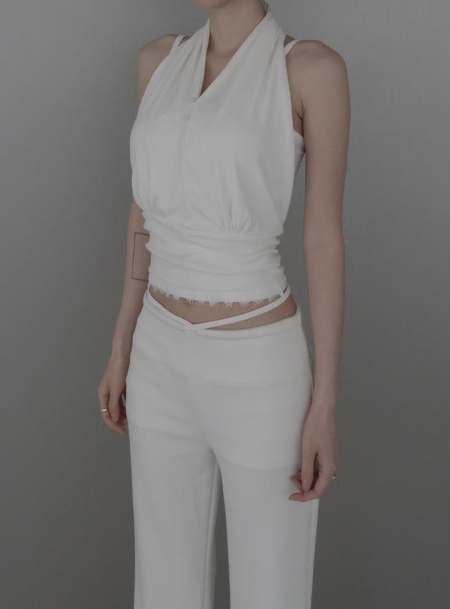 Lua Button Halter Top
