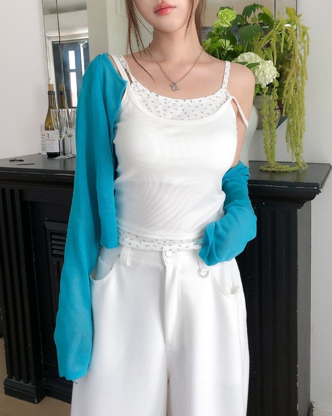 Salty See-through Crop Cardigan