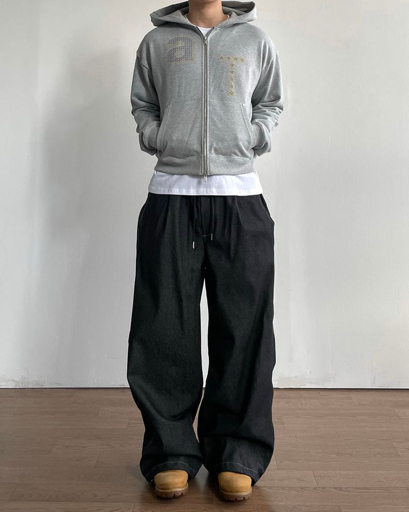 Leon Lettering Denim Pants