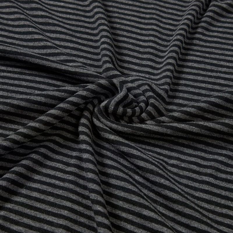 Jersey stripe turtleneck / Charcoal