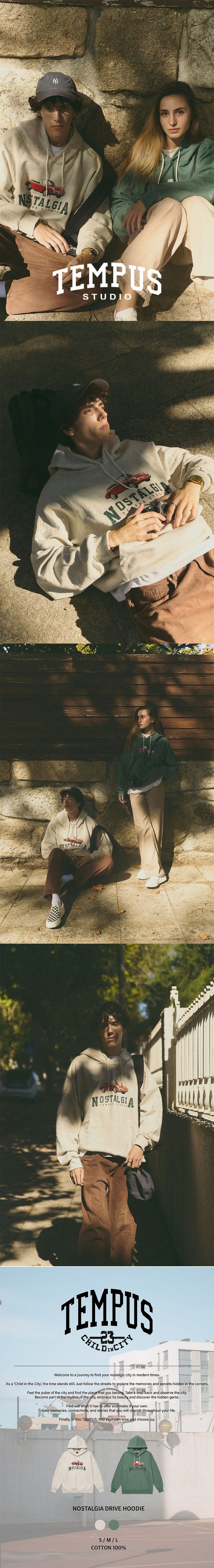 NOSTALGIA DRIVE HOODIE [OATMEAL]